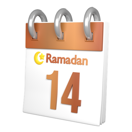 Day 14 Ramadan  3D Icon