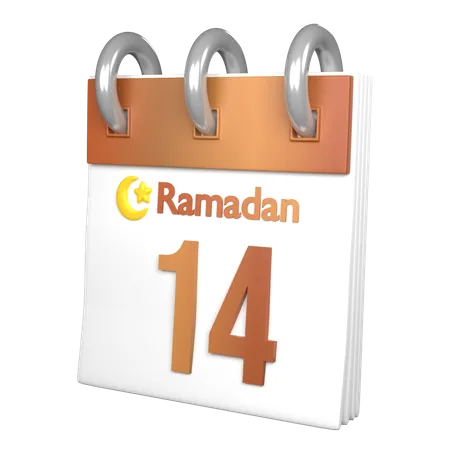 Day 14 Ramadan  3D Icon