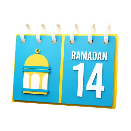 Day 14 Ramadan Calendar  3D Illustration