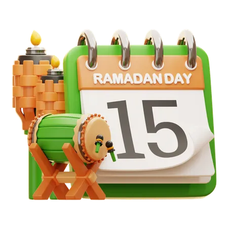 DAY 15 RAMADAN  3D Icon