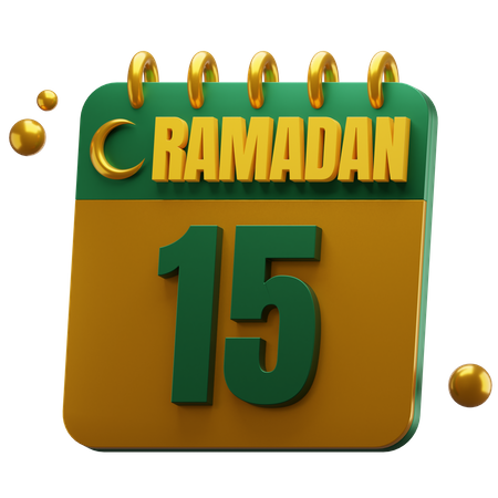 Day 15 Ramadan  3D Icon