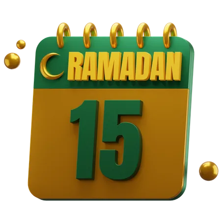 Day 15 Ramadan  3D Icon