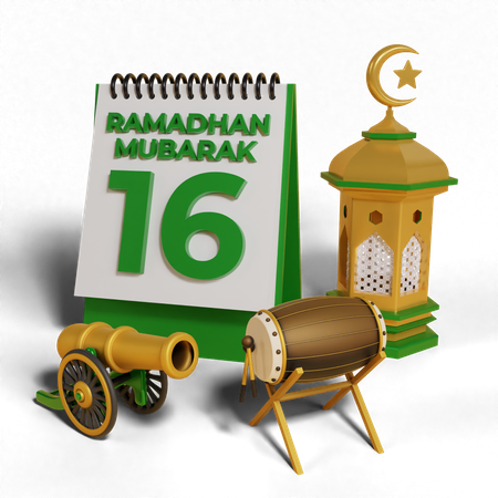 Day 16 Ramadhan  3D Icon