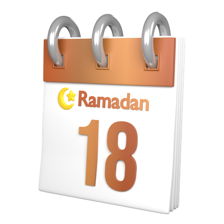 Day 18 Ramadan  3D Icon