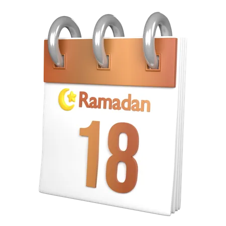 Day 18 Ramadan  3D Icon