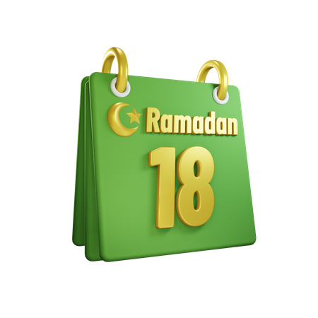 Day 18 Ramadan Calendar  3D Illustration