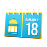 day 18 ramadan calendar 3d logo