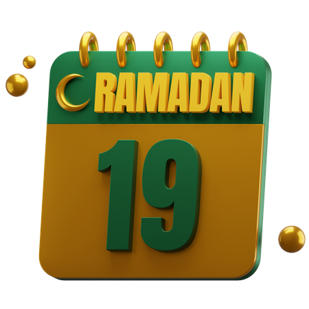 Day 19 Ramadan  3D Icon