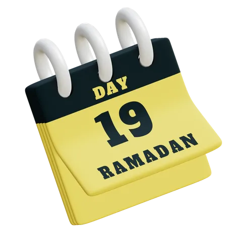 Day 19 Ramadan calendar  3D Illustration