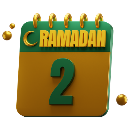 Day 2 Ramadan  3D Icon