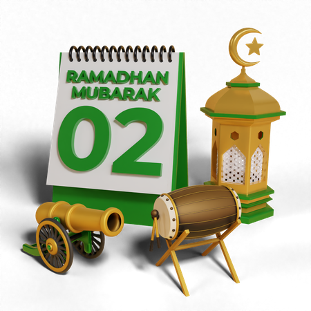 Day 2 Ramadhan  3D Icon