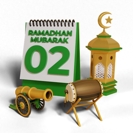 Day 2 Ramadhan 3D Icon