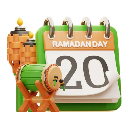 DAY 20 RAMADAN  3D Icon