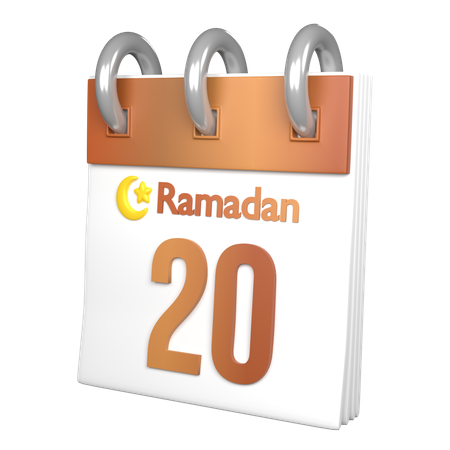 Day 20 Ramadan  3D Icon