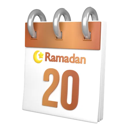 Day 20 Ramadan  3D Icon