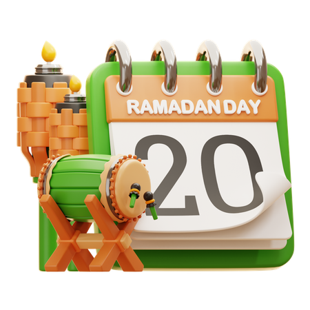 DAY 20 RAMADAN  3D Icon