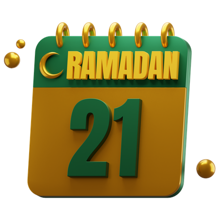 Day 21 Ramadan  3D Icon