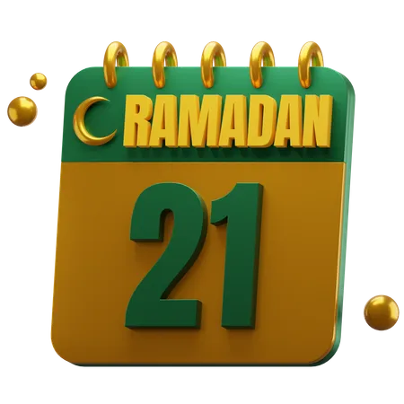 Day 21 Ramadan  3D Icon