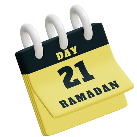 Day 21 Ramadan calendar  3D Illustration