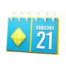 day 21 ramadan calendar 3d logo