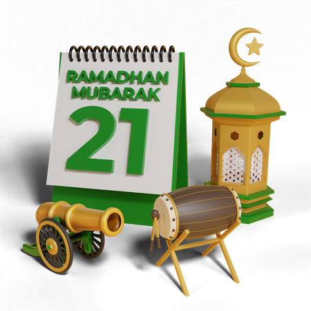 Day 21 Ramadhan 3D Icon