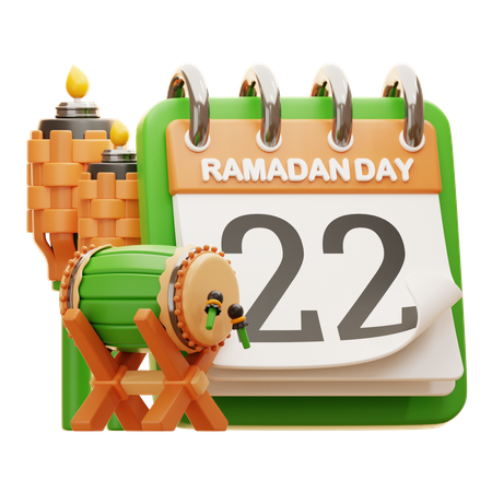 DAY 22 RAMADAN  3D Icon