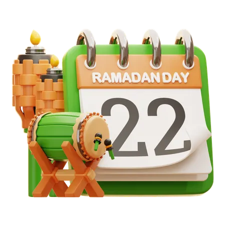 DAY 22 RAMADAN  3D Icon