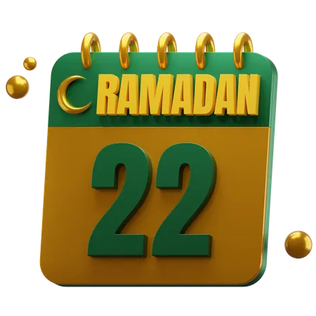 Day 22 Ramadan  3D Icon