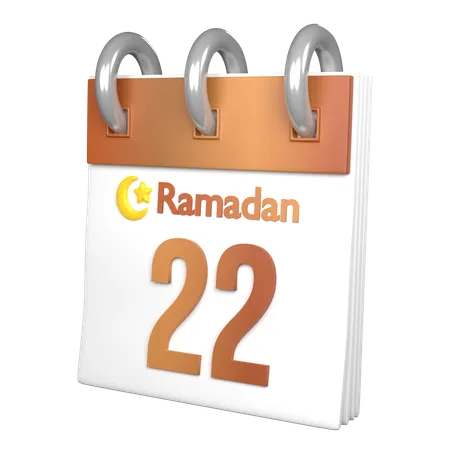Day 22 Ramadan  3D Icon