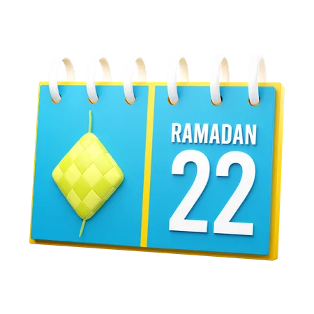 Day 22 Ramadan Calendar  3D Illustration