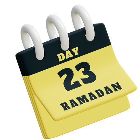 Day 23 Ramadan calendar  3D Illustration