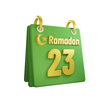 Day 23 Ramadan Calendar  3D Illustration