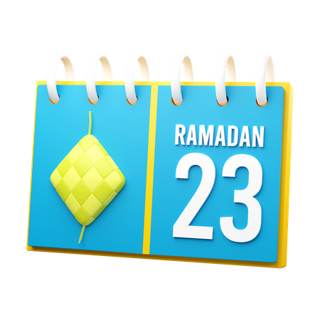Day 23 Ramadan Calendar  3D Illustration