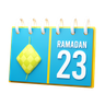 day 23 ramadan calendar 3d logo