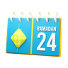 day 24 ramadan calendar 3d logo