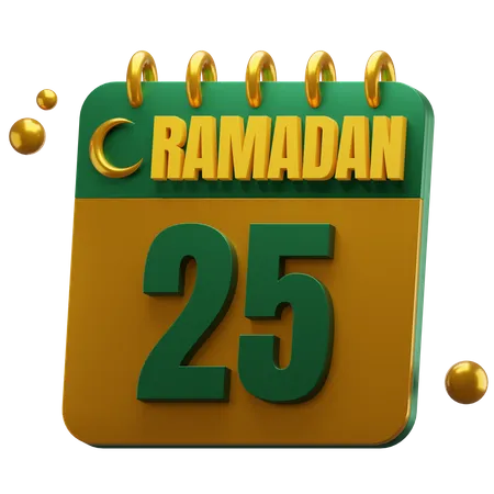 Day 25 Ramadan  3D Icon