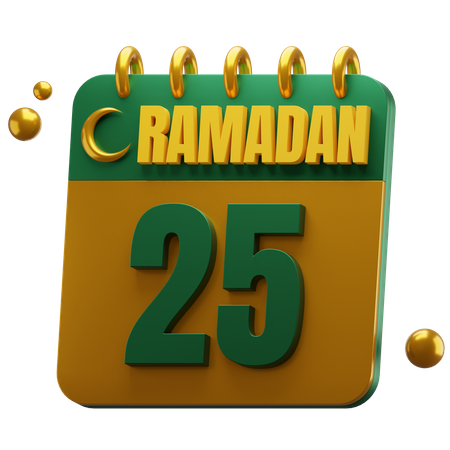 Day 25 Ramadan  3D Icon