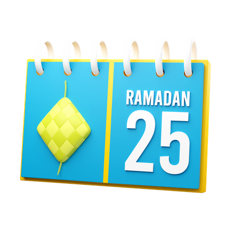 Day 25 Ramadan Calendar 3D Illustration