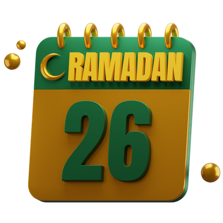 Day 26 Ramadan  3D Icon