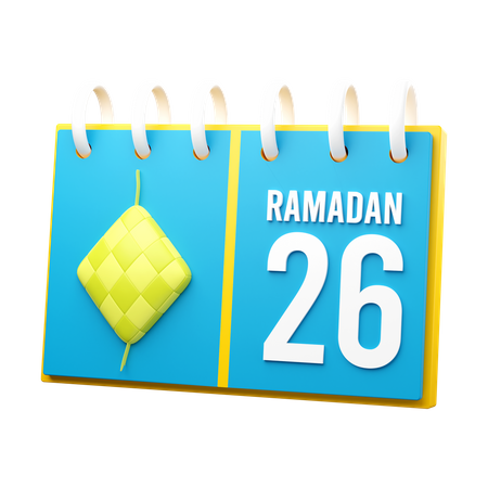 Day 26 Ramadan Calendar  3D Icon