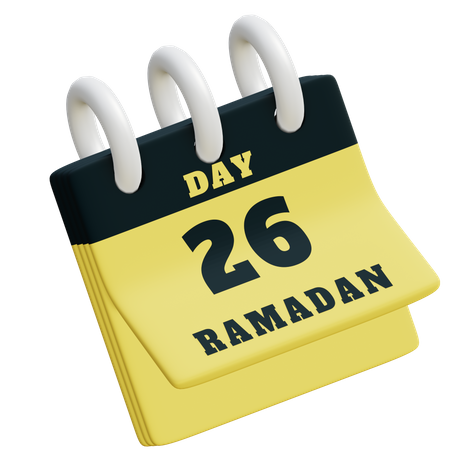 Day 26 Ramadan calendar 3D Illustration