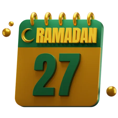 Day 27 Ramadan  3D Icon