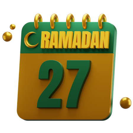 Day 27 Ramadan  3D Icon