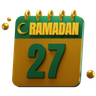 day 27 ramadan 3d illustration