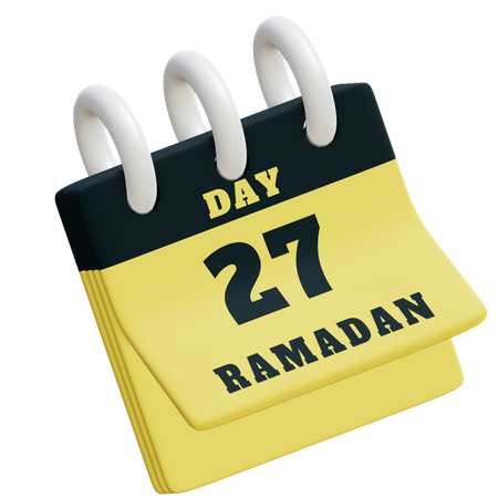 Day 27 Ramadan calendar  3D Illustration