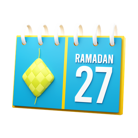 Day 27 Ramadan Calendar  3D Illustration