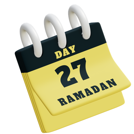 Day 27 Ramadan calendar 3D Illustration