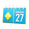day 27 ramadan calendar 3d logo