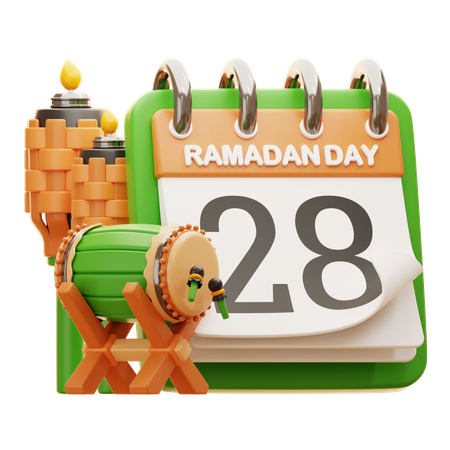 DAY 28 RAMADAN  3D Icon