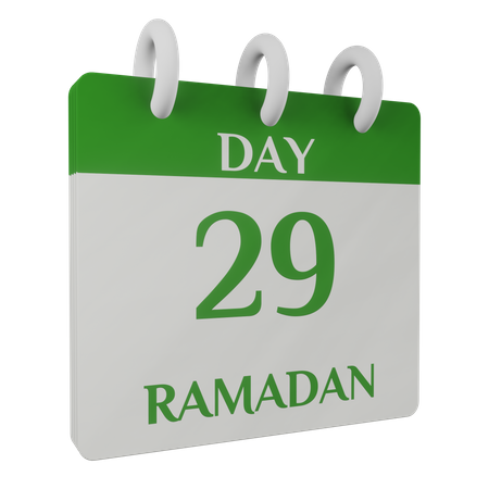 Day 29 Ramadan  3D Illustration